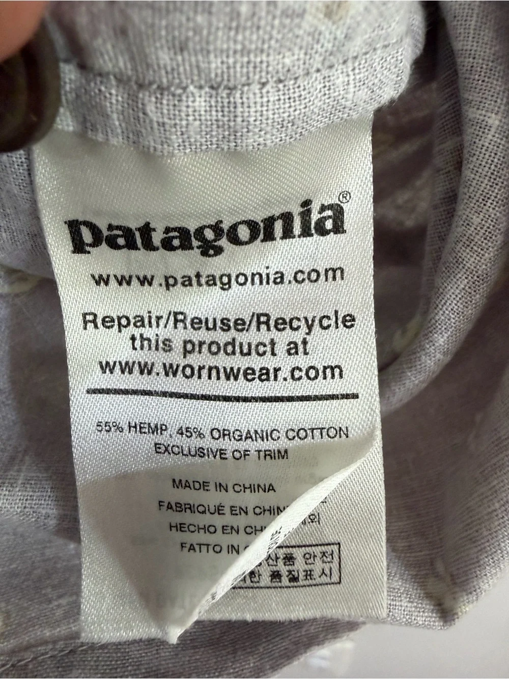 Patagonia Back Step Short Sleeve Shirt Hemp Cotton Floral Button XL Outdoor - Picture 6 of 11